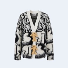 13 데마르조 모노그램 베어 가디건